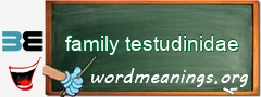 WordMeaning blackboard for family testudinidae